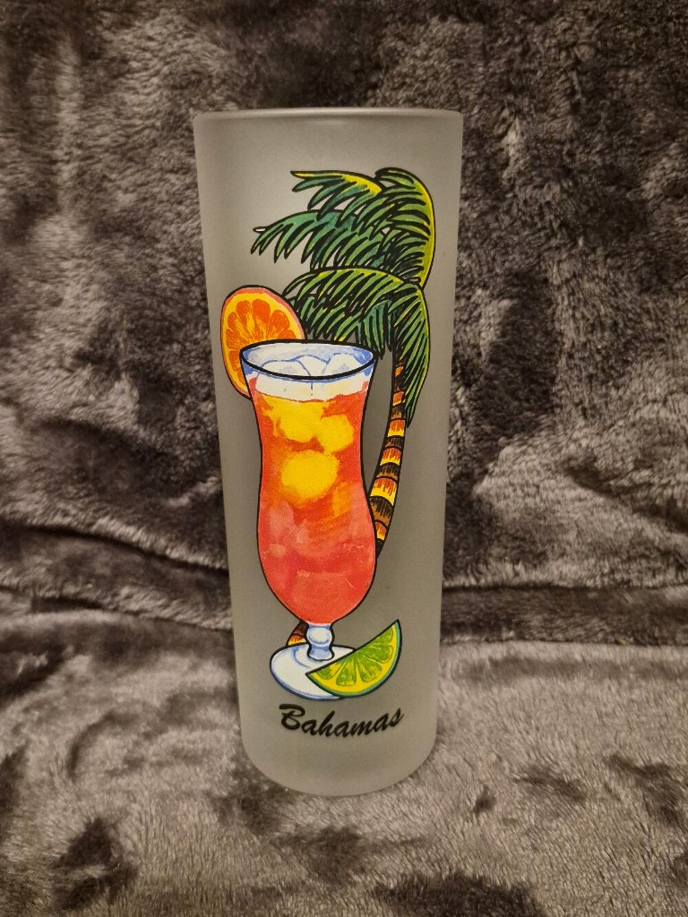 Bahamas Hurricane Drink Recipe 6.5 '' Tall Frosted Shot Glass
